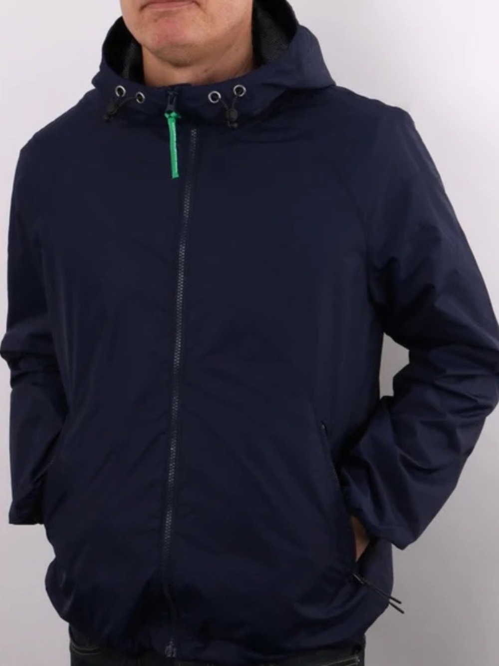 Men's Benetton Rain Defender Jacket in Navy, XXL, NWT
